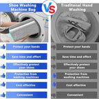 2Pcs Reusable Shoe Washing Machine Bag for Washer and Dryer:Free Up Hands, Prevent Deformation,shoe bag with Zipper Protection Design, Use for all Shoes,Sports Shoes