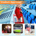 Hoiny Clear Bag for Stadium Events Approved, 12x6x12 Large Transparent Tote Bag with Zipper for Gym Concert Sports Festivals