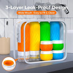 Travel Bottles for Toiletries 8 Pack: TSA Approved 3oz Leak Proof Containers - Silicone Squeezable Bottles for Shampoo Lotion - Travel Essentials for Women Men with Clear Bag