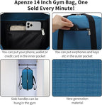 Apenze Small Gym Bag 14 inch lightweight Carry On Mini Duffel Bag for Travel Sport - Blue