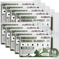SecuCaptain Survival Emergency Thermal Blankets: Extra Large 84” x63” Space Mylar Blanket Kit for Outdoor Cold Winter Camping Hiking Car Bug Out Bag or First Aid - 10 Pack Amy Green