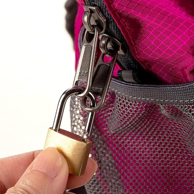 Juvale Luggage Locks with Keys - Mini Lock for Diaries & Jewelry Boxes - Travel Security for Suitcases & Bags - 12 Pack, 0.7 x 1.2 x 0.25 in, Gold & Silver