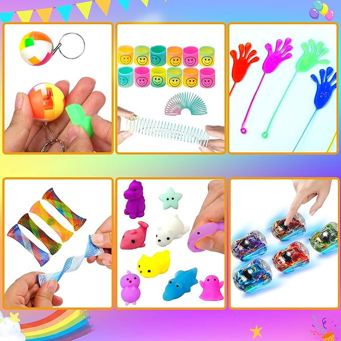110PC Fidget Toys Bulk for Adult Kids Age 5-7, 8-12, Sensory Autism Travel Must Have ADHD Autistic Figette Classroom Treasure Prize Box School Must Have Stress Anxiety Easter Basket Stuffers Gifts