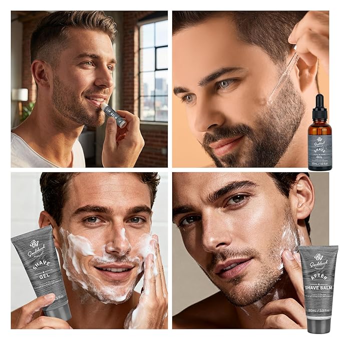 21 Pcs Bath & Body Care Set for Men, Father's Day Gifts for Dad, Home Spa Self Care Basket, Hydrating Skin Care Set, Beard Kit Spa Set, Boyfriend, Anniversary Gifts, Birthday, Christmas