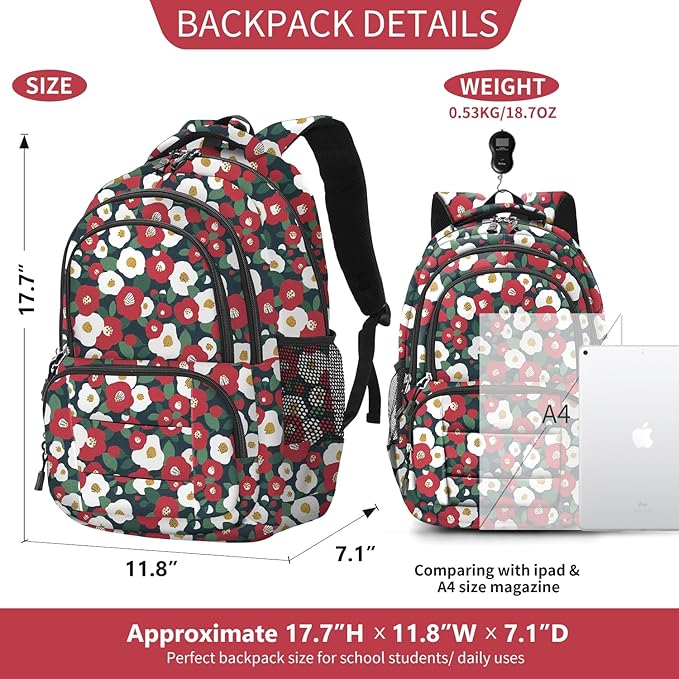 rickyh style School Backpack Travel Bag for Men & Women Lightweight College Back Pack with Laptop Compartmen