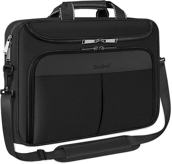 15.6-16.2 inch Waterproof Protective Laptop Messenger Briefcase with Adjustable Shoulder Strap Men Women Travel/Business Bag Compatible with Macbook Pro 16 inch A2141/A2485
