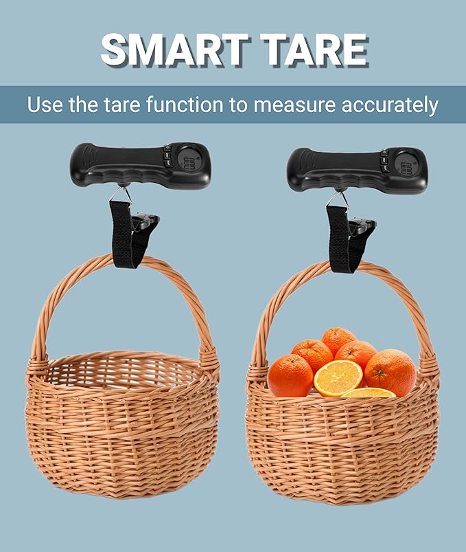 Jectse Luggage Scale, 50kg/110lb Portable Travel Hanging Luggage Scale, Auto Lock Reading After Weighing, Convenient to Read and Record The Data