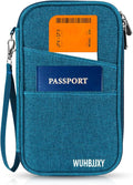 Amazing Practical Document Travel Organizer,Family Passport Holder，Rfid Women Travel Wallets, Waterproof Men Passport bags Travel Document Organizer (Dark Blue)
