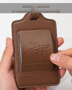 3 Pack Luggage Tags - Quick Install, Privacy Protection, Airplane Travel Essentials for Suitcases, Durable Leather - Lichee Coffee