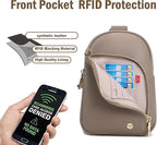 INICAT RFID Blocking Sling Bag, Anti Theft Crossbody Bag for Women, Travel Fanny Pack Style Purse, Vegan Leather