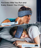 MUSICOZY Sleep Headphones Bluetooth 5.4 Headband, Wireless Earphones Music Sleep Earbuds Sleeping Eye Mask with HD Stereo Speakers for Workout Running Travel Yoga, Ideal Gifts (Blue)