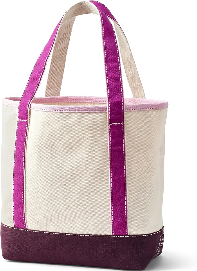 Lands' End Open Top Canvas Tote Bag