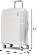 American Tourister Stratum 2.0 Expandable Hardside Luggage with Spinner Wheels, Carry-On, White