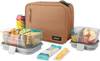 PackIt(R) Freezable Classic Lunch Box, Almond, Built with EcoFreeze(R) Technology, Collapsible, Reusable, Zip Closure With Zip Front Pocket and Buckle Handle, Designed for Fresh Lunch On the Go