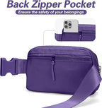 JSJ Mini Fanny Pack for Women & Men,Valentines Day Gifts for Girls Teens Kids Daughter Sister Her,Trendy Stuff Crossbody Bags Cute Everywhere Belt Bags. (Purple)