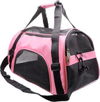 ZaneSun Cat Carrier,Soft-Sided Pet Travel Carrier for Cats,Dogs Puppy Comfort Portable Foldable Pet Bag Airline Approved (Medium-LightPink)