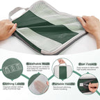 10 Set Compression Packing Cubes for Travel Essentials,Compressible Expandable Packing Cubes for Suitcase,OlarHike Luggage Organizer Bags for Travel,Handy Helper for Organizing Clothes(Dark Green)