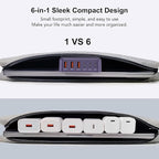 [2026 Updated] USB C Fast Charger, 100W GaN 6 Port Type C Charging Station Hub Block Cube, USB C Wall Charger Power Strip Adapter Plug for iPad iPhone 17 16 15 14 Pro Max Pixel Note Galaxy, 5ft Cord