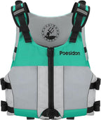 Poseidon Adjustable Water Safety Life Jacket - Classic Unisex Design with Front/Rear Storage Compartments for Multiple Water Activities