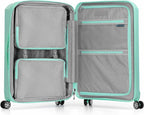 Traveler's Choice Pagosa Hardshell Expandable Luggage with Spinner Wheels, Mint, 2-Piece Set (22/26)