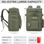 Hulongo Large Waterproof Insulated Cooler Backpack for Men & Women, Leak Proof Cooler Backpack for Camping, Beach, Fishing, Picnic, Travel, Outdoor, 30L, 48Cans