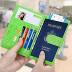 Herain Passport Holder for Travel Essentials, 2 Pcs Passport Cover Wallet Case Travel Gifts Women Men Family, RFID Passports Book Card Holders Travels Cruise Accessories Must Haves