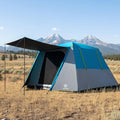 EVER ADVANCED Blackout 6 Person Camping Tent, Instant Cabin Tent for Family with Vestibule and Large Mesh Windows, 60s Easy Setup, Double Layer, Water-Resistant