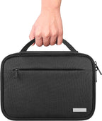 Lacdo Cord Organizer Travel, Cable Organizer Bag Case, Portable Electronics Organizer Travel Case, 6 Layer Large Capacity Charging Cords Storage organizer for Cables, SD Card, Travel Essentials, Black