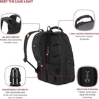 SWISSGEAR 1900 ScanSmart TSA Laptop Backpack Fits 17 Inch Laptop with RFID Protection and Tablet Pocket, Black/Gold, 19-Inch