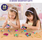 Skillmatics Aqua Puffs - 3D Art Kit, Princesses & Unicorns, Mess-Free Paint by Number Craft for Kids, DIY Color Activity, Screen-Free Fun, Best Gift for Girls & Boys Age 4, 5, 6, 7, 8, 9, 10
