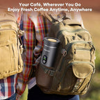 Portable Coffee Maker Espresso Machine Small Electric Battery Operated Coffee Cup Mini Espresso Machines Self-Heating Car Travel Espresso Pod Maker, 3-IN-1 Ground Coffee & NS Capsule Hiking Camping