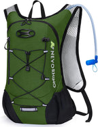 Lightweight Hydration Backpack, Running Backpack with 2L Water Bladder, Hydro Water Daypack for Cycling Hiking Rave for Men Women