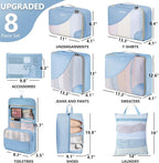 8 Set Packing Cubes for Travel, Gifts for Women Mom,Anti-Tearing Suitcase Organizer,OlarHike Vacation Essentials & Accessories for Cruise Ship