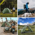 Backpacking Tent for Camping 1-5 Person Hiking Ultralight Tent for Waterproof Windproof Outdoor Two Doors Tents Easy Quick Setup Lightweight Instant Tents