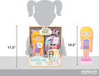 Story Magic Wooden Dress-Up Doll by Horizon Group USA, Dress Up Magnetic Wood Double Sided Doll, Over 40 Outfit and Accessory Pieces, Creative Pretend Play, Perfect for Ages 4+