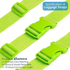 Ultra Long Heavy Duty Luggage Straps for Suitcases/Uprights/Duffels/Bags, 79" Adjustable Travel Packing Belts for Cargo Safety, Sturdy Baggage Strap Belts Multi-Pack