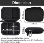 khanka for Anker Nano Power Bank Ultra-Slim 5,000Mah & Maggo Power Bank 10K Case,Compatible with Anker A1665/A1664 Slim Magnetic Charger, Protective Carrying Case Only (Black)