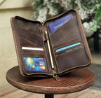 Polare Full Grain Leather Passport Holder Cover Case for Men and Women RFID Blocking Family Travel Wallet Holds 6 Passports