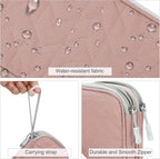 FYY Electronic Organizer, Travel Cable Organizer Bag Pouch Electronic Accessories Carry Case Portable Waterproof Double Layers All-in-One Storage Bag for Cable, Cord, Charger, Phone, Pattern Pink (M)