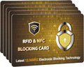 SaiTech IT 5 Pack RFID Blocking Card, Protector for Entire Wallet, Purse, and Debit Credit Cards from NFC Contactless Theft for Men & Women - PL Golden