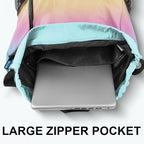 Drawstring Backpack with Mesh Pockets String Gym Bag Sackpack Sandproof Water Resistant Beach Backpack for Men Women