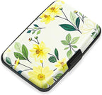 Mayski Credit Card Holder, RFID Blocking, Aluminum Alloy Hard Case, Small Mini Business Metal Wallet for Women Men, Dahlia