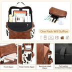 AGLOD Vegan Leather Laptop Backpack for Women 15.6 Inch Work Backpack Purse for Travel College