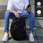 Swissdigital Laptop Backpack with USB Charging Port, Travel Backpack Fits 15.6 inches Computer, 31L Backpack for Men | SD8039508F-01