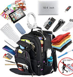 VECKUSON Unisex 18.4 Inch Laptop Backpack, Purple Rfid, For College Students And Adults