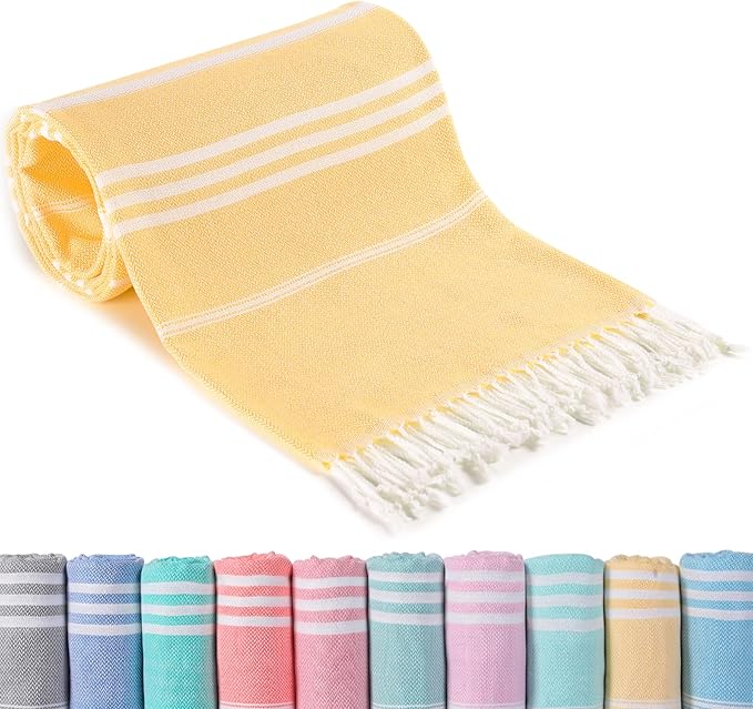 Turkish Beach Towels Vacation Essentials Quick Dry Sand Free Soft Absorbent Adult Oversized Bath Pool Swim Long Towel Lightweight Thin Fast Drying Over The Chair Towel Sand Repellent Anti Yellow