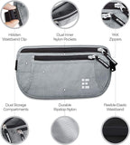 Money Belt for Secure Travel - RFID Blocking Slim Passport Holder - Hidden Waist Pouch for Cash, Credit Cards, Documents - Concealable Under Clothes, Water-Resistant Slim Fanny Pack for Men and Women