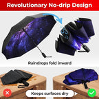 TUMELLA Inverted Windproof Umbrella, Large, Strong, Light, Portable, Automatic Reverse Folding Rain Umbrella, Durable Premium Grip, Fits Car & Backpack