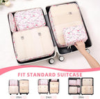 BAGAIL 8 Set Packing Cubes Luggage Packing Organizers for Travel Accessories-Pink Flamingo