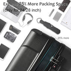 2 Piece Luggage Set, Hardside Suitcase with Spinner Wheels, TSA Lock & Expandable Hard Shell, Carry on and Checked Luggage for Travel, Maletas de Viaje for Men & Women (Black, 20+28Inch)